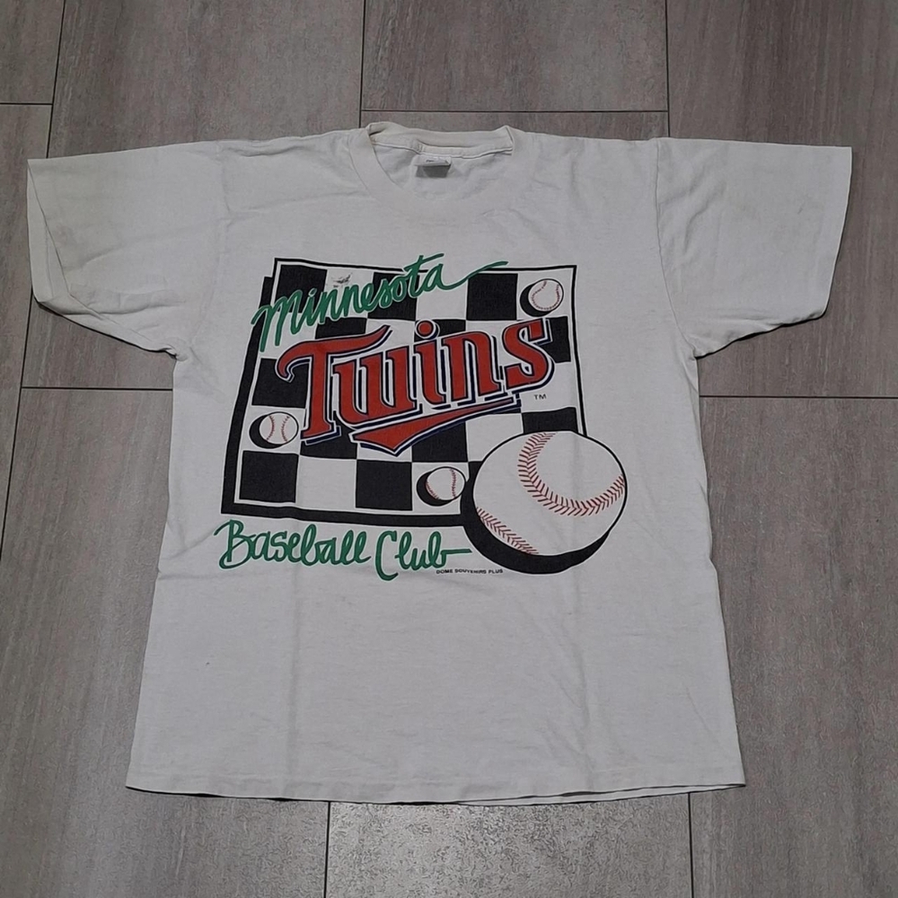 Vtg Minnesota Twins T Shirt 80s Size L